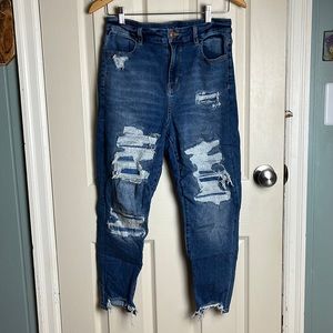 NWOT American Eagle Stretchy High Rise Distressed Jeggings Size 10 X-Short